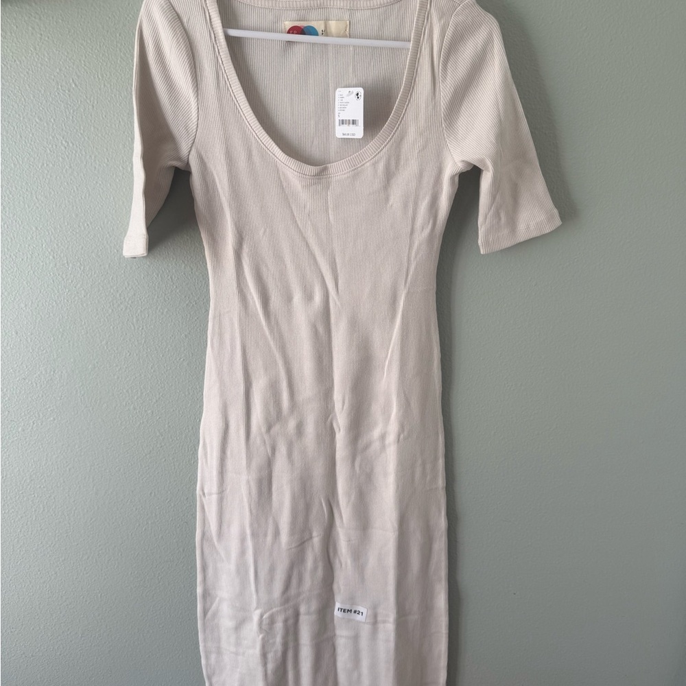 Free People Cream Midi Dress